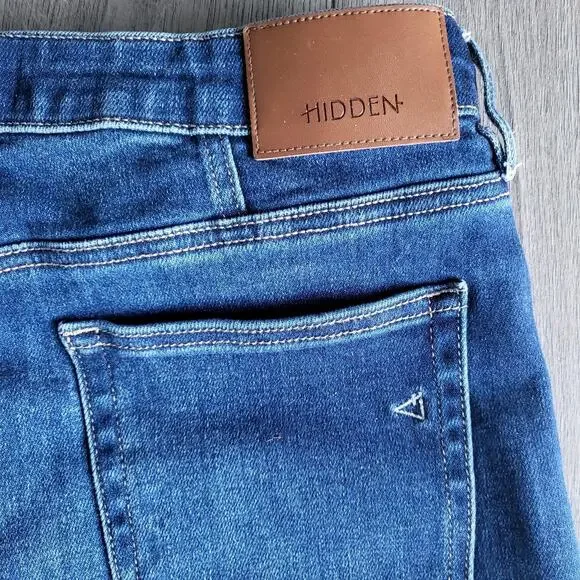 Hidden Los Angeles 70s Vibe Patch Pocket High Waist Wide Leg Jeans Size 31/12 - Picture 8 of 15